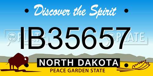 IB35657 North Dakota License Plate