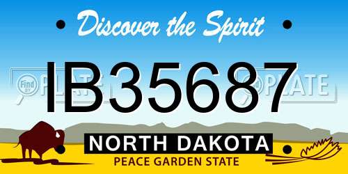 IB35687 North Dakota License Plate
