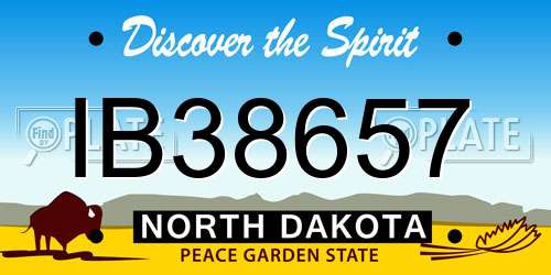 IB38657 North Dakota License Plate