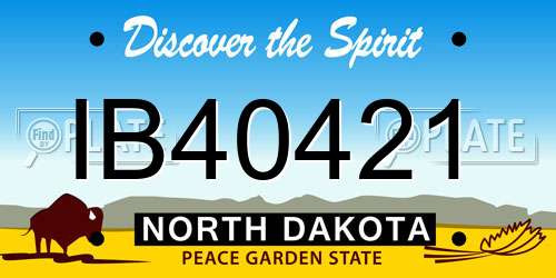 IB40421 North Dakota License Plate