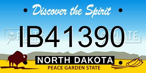 IB41390 North Dakota License Plate
