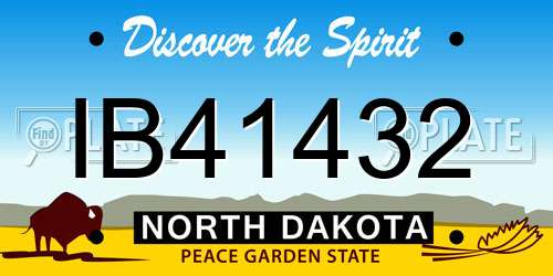 IB41432 North Dakota License Plate