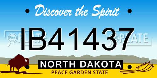 IB41437 North Dakota License Plate