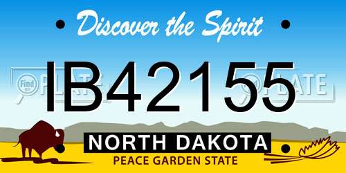 IB42155 North Dakota License Plate