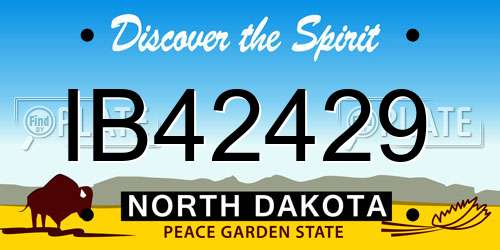 IB42429 North Dakota License Plate