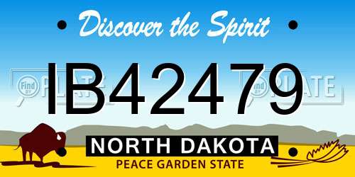 IB42479 North Dakota License Plate