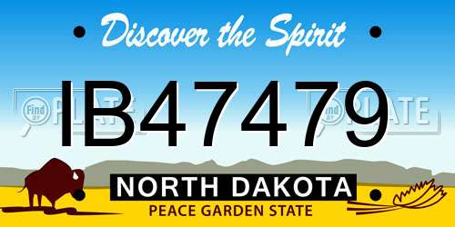 IB47479 North Dakota License Plate