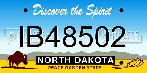 IB48502 North Dakota License Plate