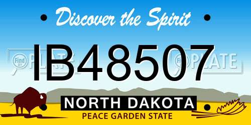 IB48507 North Dakota License Plate