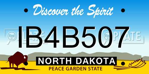IB4B507 North Dakota License Plate