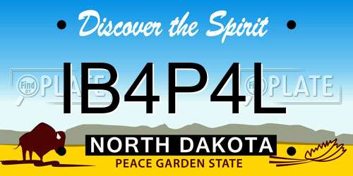 IB4P4L North Dakota License Plate