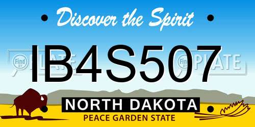 IB4S507 North Dakota License Plate