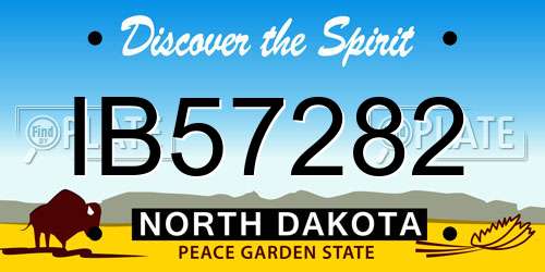 IB57282 North Dakota License Plate