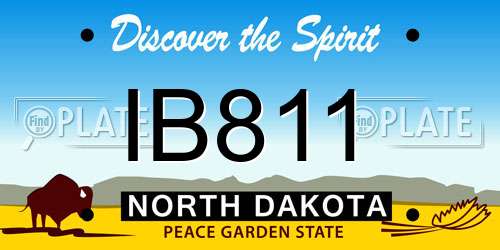 IB811 North Dakota License Plate