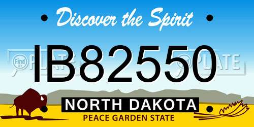 IB82550 North Dakota License Plate