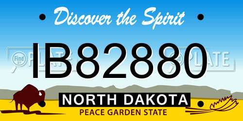 IB82880 North Dakota License Plate