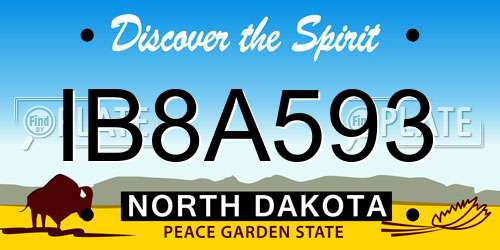 IB8A593 North Dakota License Plate