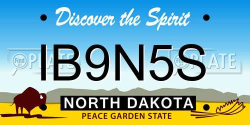 IB9N5S North Dakota License Plate