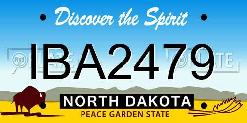 IBA2479 North Dakota License Plate