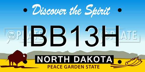 IBB13H North Dakota License Plate