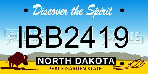 IBB2419 North Dakota License Plate