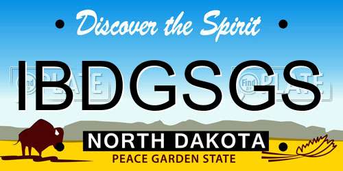 IBDGSGS North Dakota License Plate
