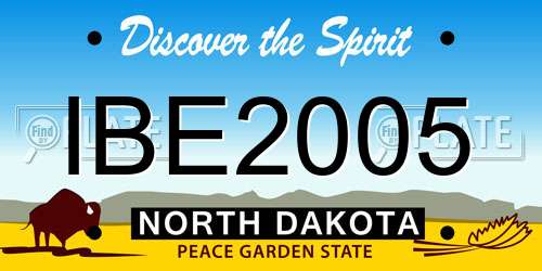 IBE2005 North Dakota License Plate
