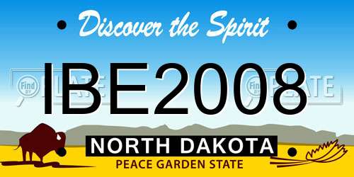 IBE2008 North Dakota License Plate