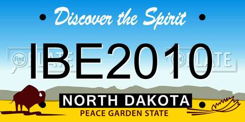 IBE2010 North Dakota License Plate