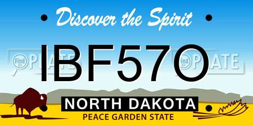 IBF57O North Dakota License Plate