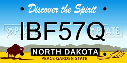 IBF57Q North Dakota License Plate