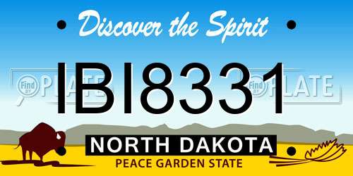 IBI8331 North Dakota License Plate