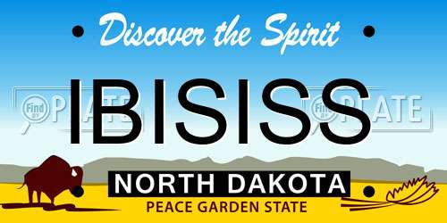 IBISISS North Dakota License Plate