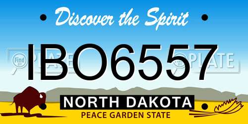 IBO6557 North Dakota License Plate