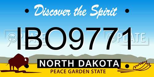 IBO9771 North Dakota License Plate