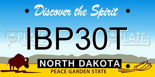 IBP30T North Dakota License Plate