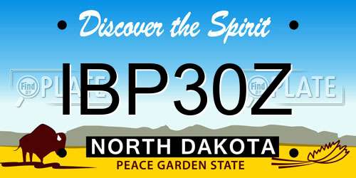 IBP30Z North Dakota License Plate