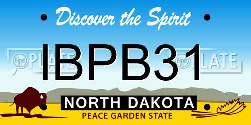 IBPB31 North Dakota License Plate