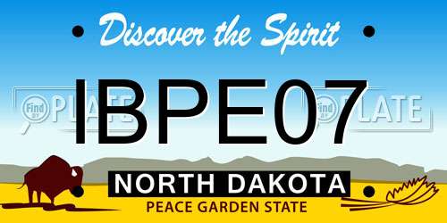 IBPE07 North Dakota License Plate