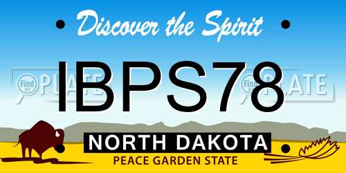 IBPS78 North Dakota License Plate