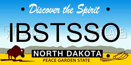 IBSTSSO North Dakota License Plate