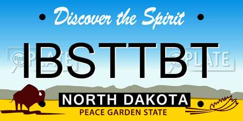 IBSTTBT North Dakota License Plate