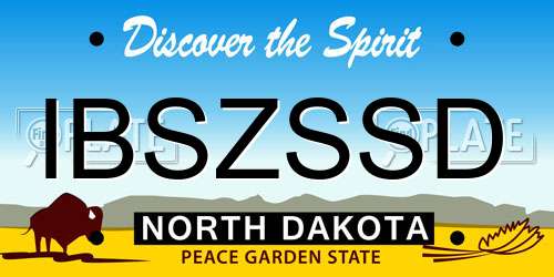 IBSZSSD North Dakota License Plate