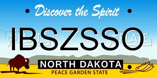 IBSZSSO North Dakota License Plate