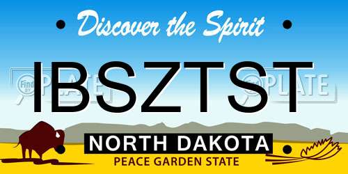 IBSZTST North Dakota License Plate