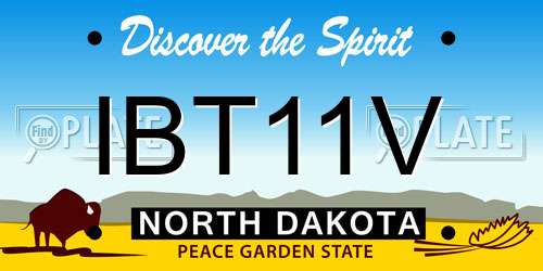 IBT11V North Dakota License Plate