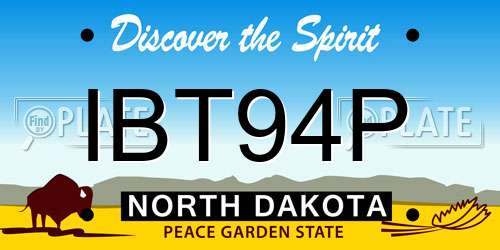 IBT94P North Dakota License Plate