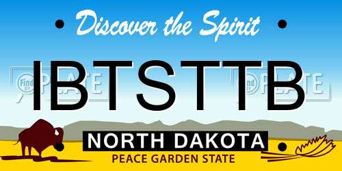 IBTSTTB North Dakota License Plate