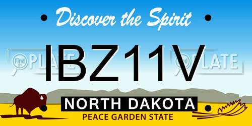 IBZ11V North Dakota License Plate