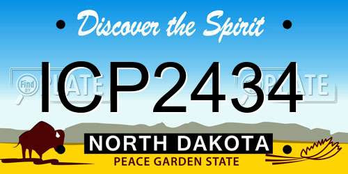 ICP2434 North Dakota License Plate